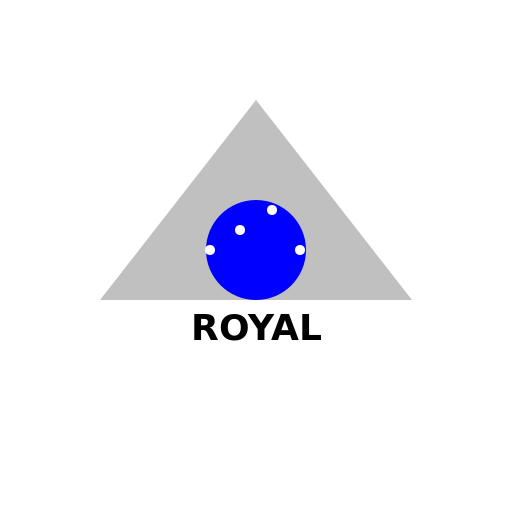 Silver Crown with Sapphire - DrawGPT