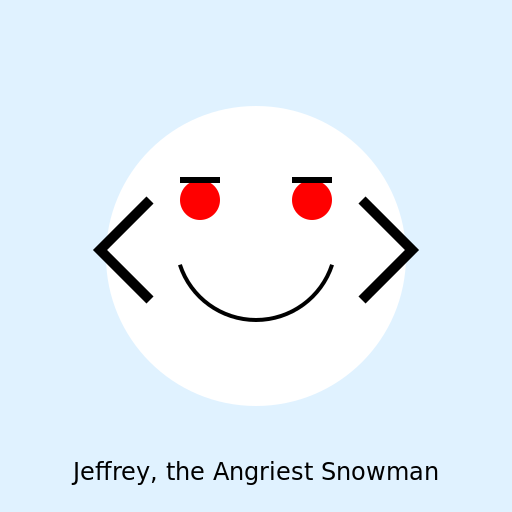 Jeffrey, the Angriest Snowman - DrawGPT