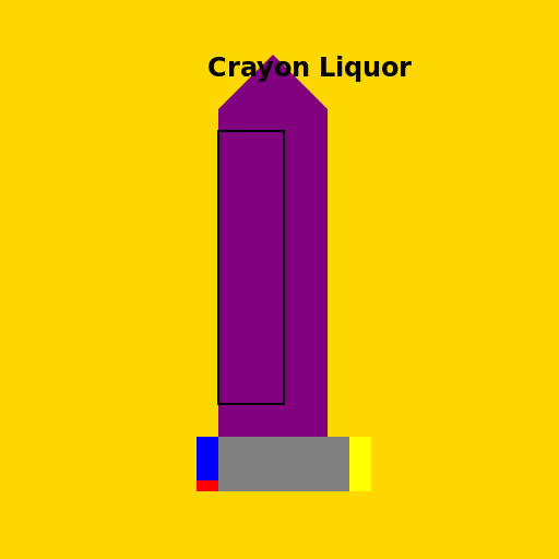 Crayon-Themed Liquor Bottle - DrawGPT