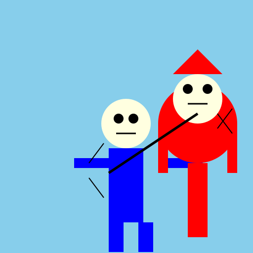 A Boy Attacking Santa Claus - DrawGPT