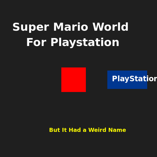 Super Mario World For Playstation But It Had a Weird Name - DrawGPT