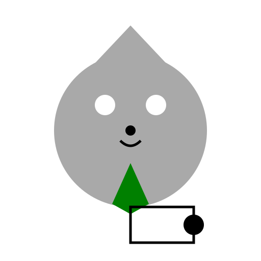 Cartoon Grey Rabbit with a Green Silk Bow Tie - DrawGPT