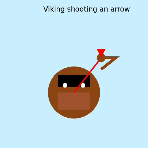 Viking shooting an arrow - DrawGPT
