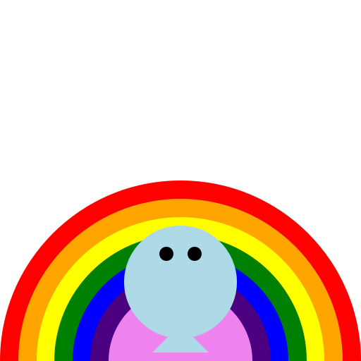 Colorful Man Sitting on a Rainbow - DrawGPT