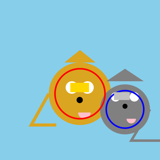 Vizsla Dog Playing with a Lurcher - DrawGPT