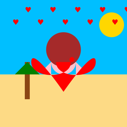 Love at the Beach - DrawGPT