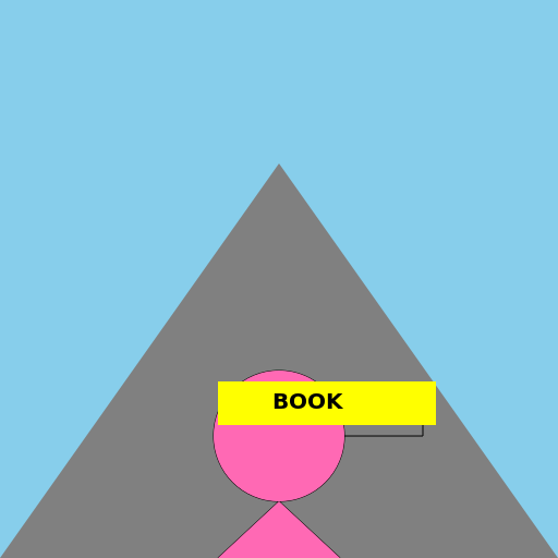 Woman Reading a Book in front of 7 Mountain Peaks - DrawGPT