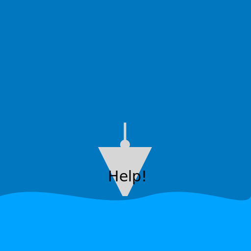 Empty Bottle in the Ocean - DrawGPT