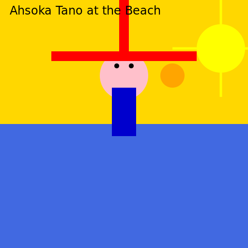 Ahsoka Tano at the Beach - DrawGPT
