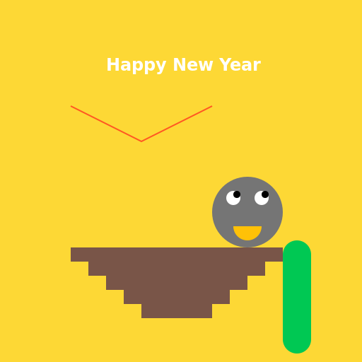 Sad Cat Cucumber Sitting on a Bench and New Year - DrawGPT