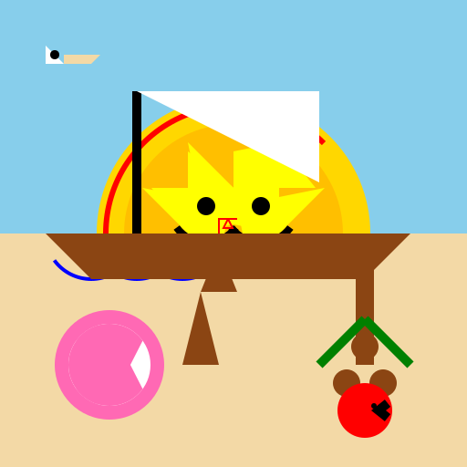 Sunny Day at the Beach - DrawGPT