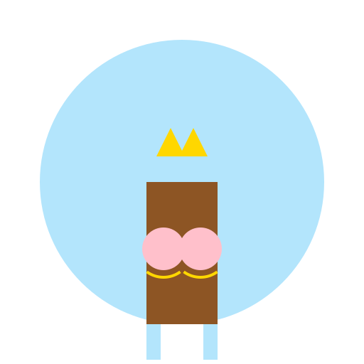 Dull Blue Fluffy Hair Character - DrawGPT