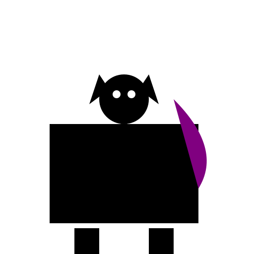 Bernese Mountain Dog with a Purple Tail - DrawGPT