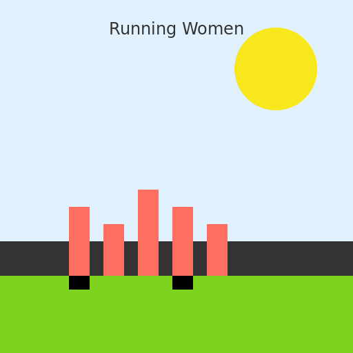 Running Women - DrawGPT