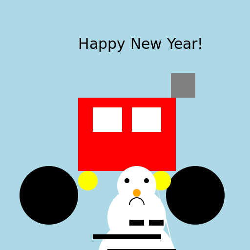 New Year's Tractor - DrawGPT
