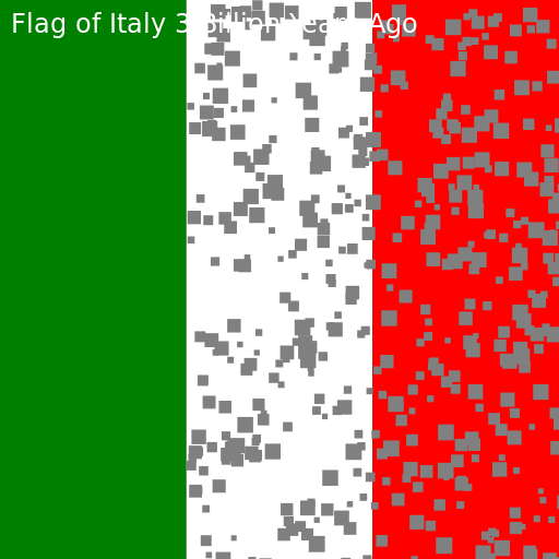 The Flag of Italy But About 3 billion years - DrawGPT