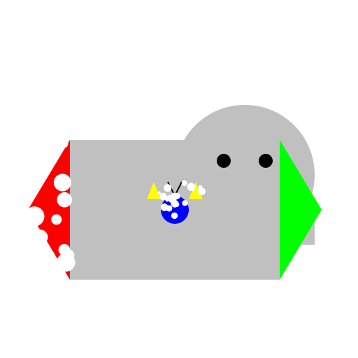 Elephant with Colorful Butterfly Ears - DrawGPT