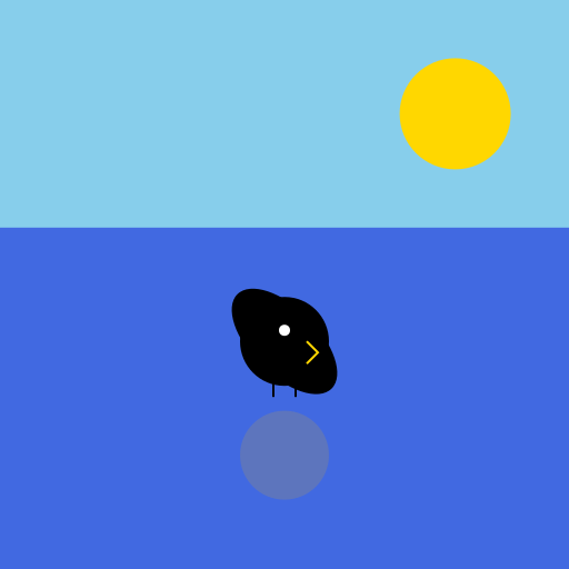 Guillemot Looking at the Sea Painting Illustration - DrawGPT