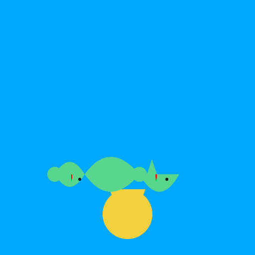 Person in Front of the Sea with Snake Catching Him - DrawGPT