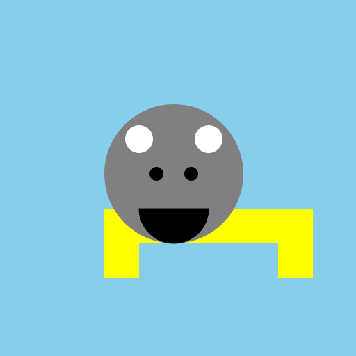 A seal riding a yellow bike - DrawGPT