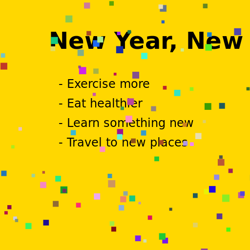 New Year, New Me Resolutions Poster - DrawGPT