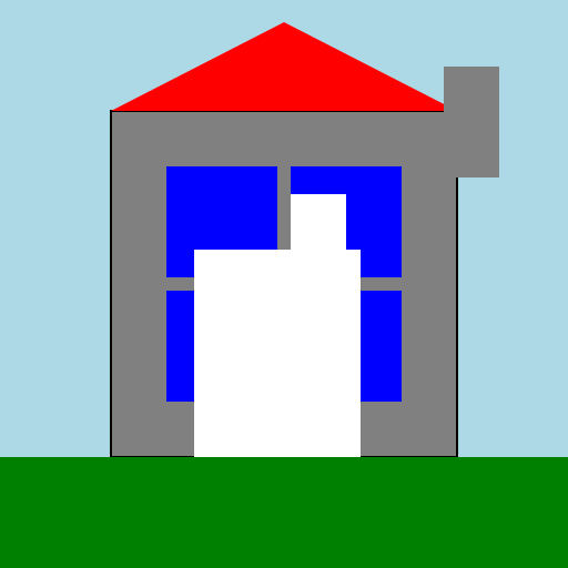 Blue Pearl Home Front Elevation - DrawGPT