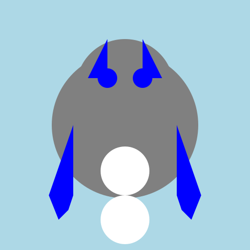 Anamorphic Blue and Grey Muscular Masculine Wolf - DrawGPT