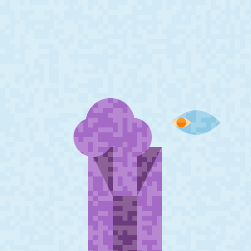 Watercolor Painting of Hummingbird and Jacaranda Tree - DrawGPT