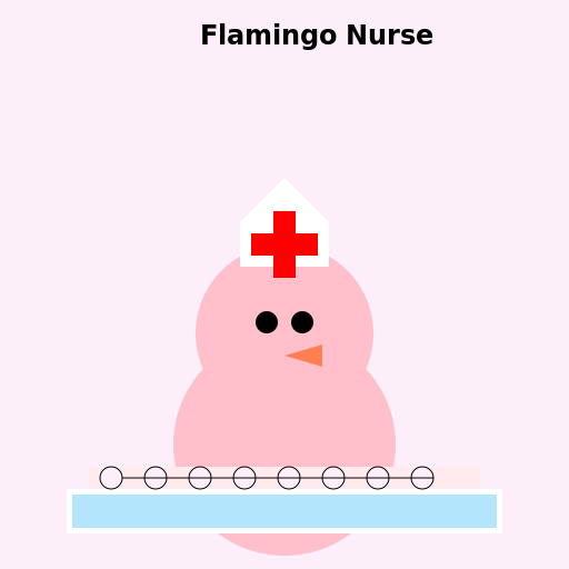 Flamingo Nurse Taking Care of Patients - DrawGPT