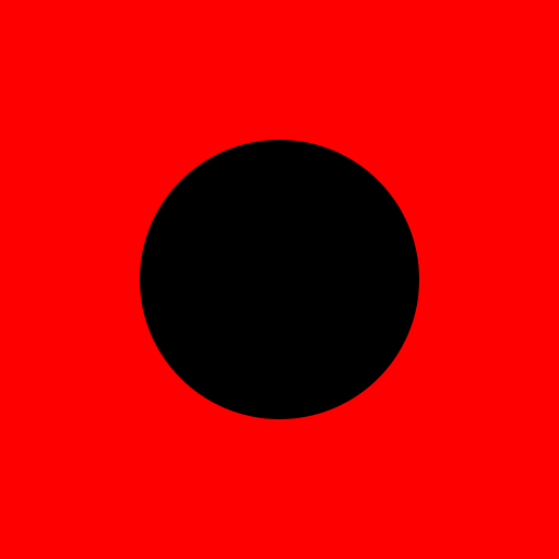 Zoomed-out Black Circle on Red Background: Japanese Flag - DrawGPT