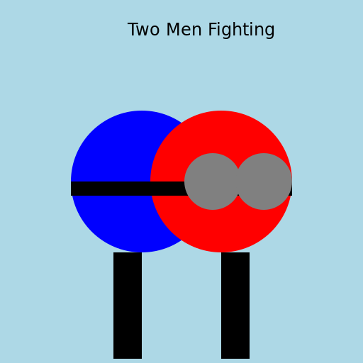 Two Men Fighting - DrawGPT