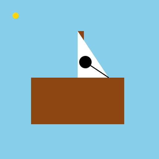 Explorer on an Ancient Ship Pointing to the North Pole Star - DrawGPT