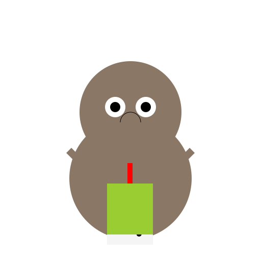 Chill Sloth Enjoying Boba Tea - DrawGPT
