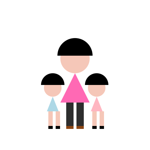 Millennial Asian Mom's Day Out with Daughters - DrawGPT