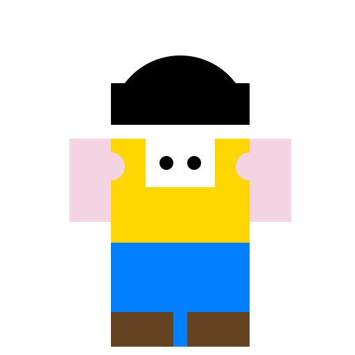 Chibi Character from Yomawari with a Blank White Face Mask - DrawGPT