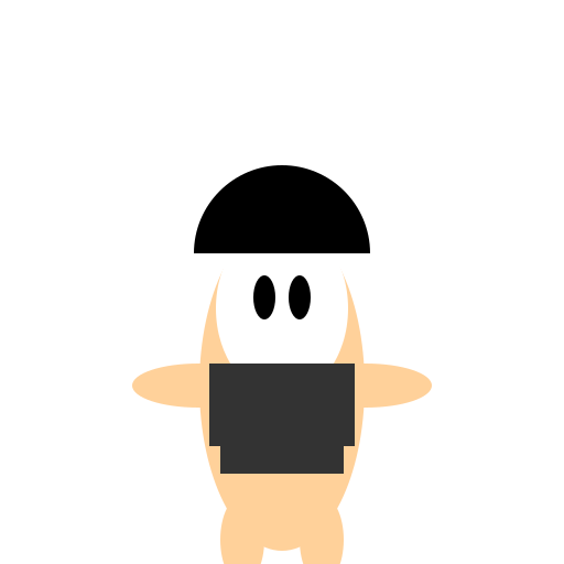 Chibi Character in Yomawari Style with a White Theatre Mask - DrawGPT