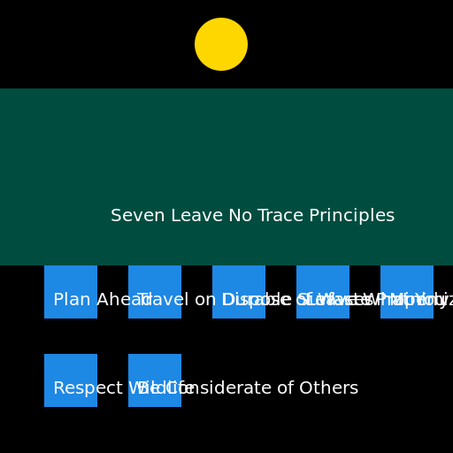 Seven Leave No Trace Principles Poster - AI Prompt #15587 - DrawGPT