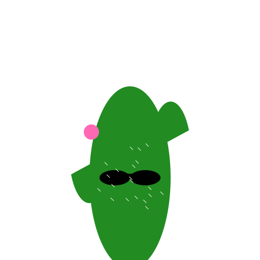 Quirky Cactus with Sunglasses - DrawGPT