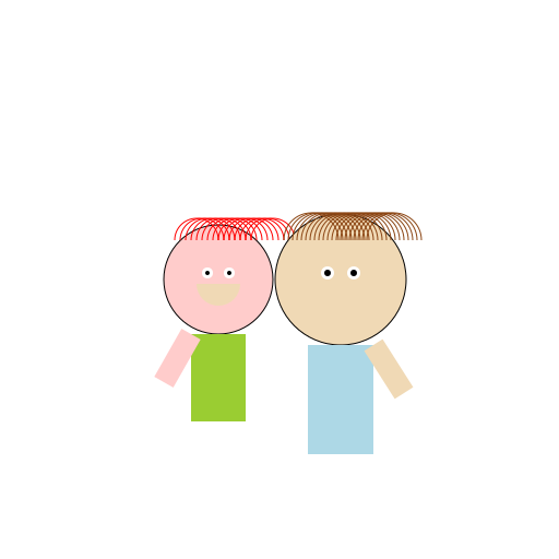 The Curly-Haired Duo - DrawGPT