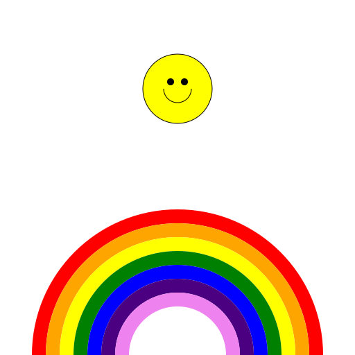 A Sunny Day with a Rainbow Smile - DrawGPT