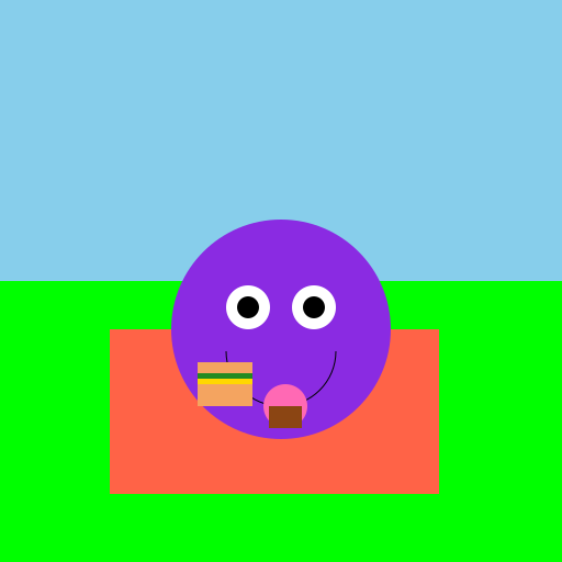 Friendly Monster's Picnic Party - DrawGPT