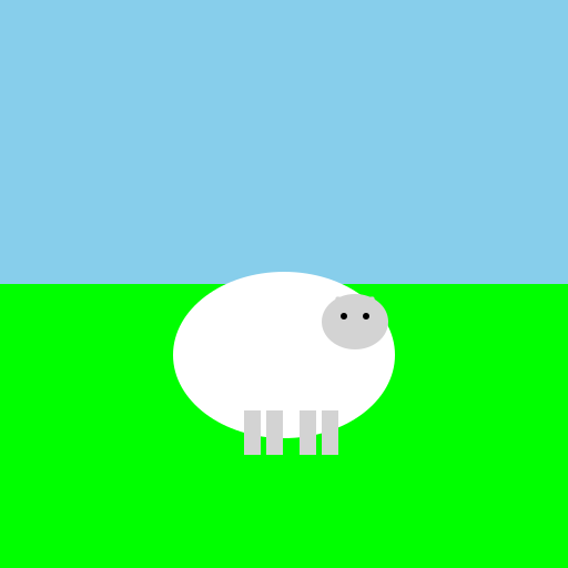 Fluffy Sheep Grazing in the Meadow - DrawGPT