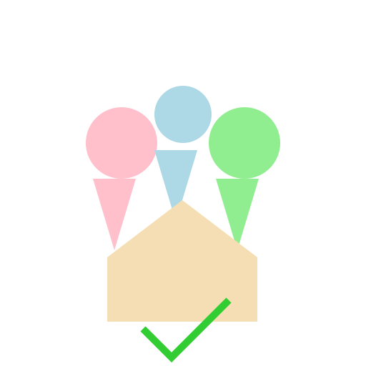 Family Logo with Checkmark Home Sweet Home - DrawGPT