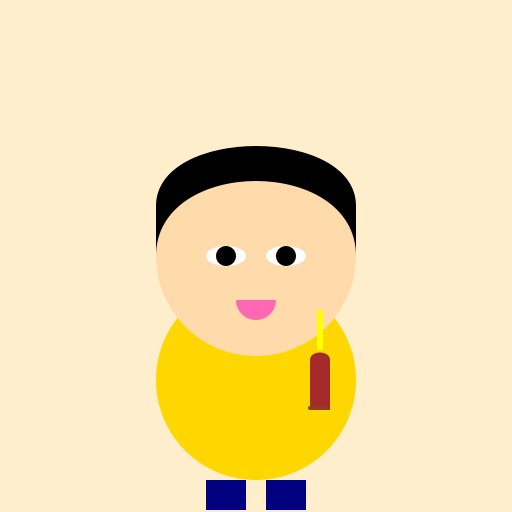 The Asian Guy Chilling with a Bubble Tea - DrawGPT