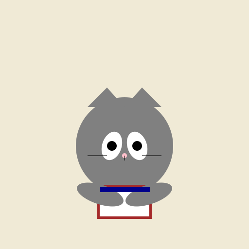 A Cat Studying Hard - DrawGPT