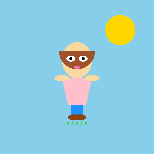 Whimsical Girl Enjoying a Sunny Day - DrawGPT