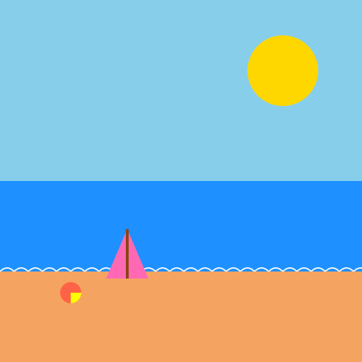 A Day at the Beach - DrawGPT