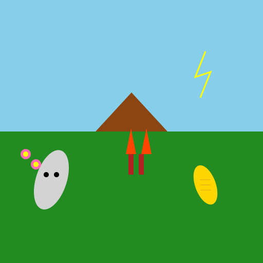 Camping Adventure with Pets and a Storm Brewing - DrawGPT