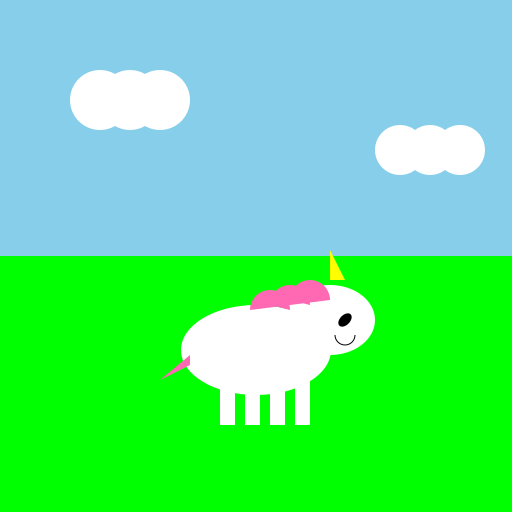Unicorn in the Meadow - DrawGPT