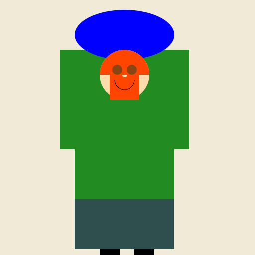 The Grand Entrance of the Man with the Blue Hat - DrawGPT